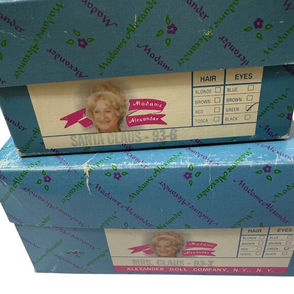Madame Alexander Set Santa Claus 93-6 + Mrs Claus 93-7 8” Dolls - Picture 15 of 15
